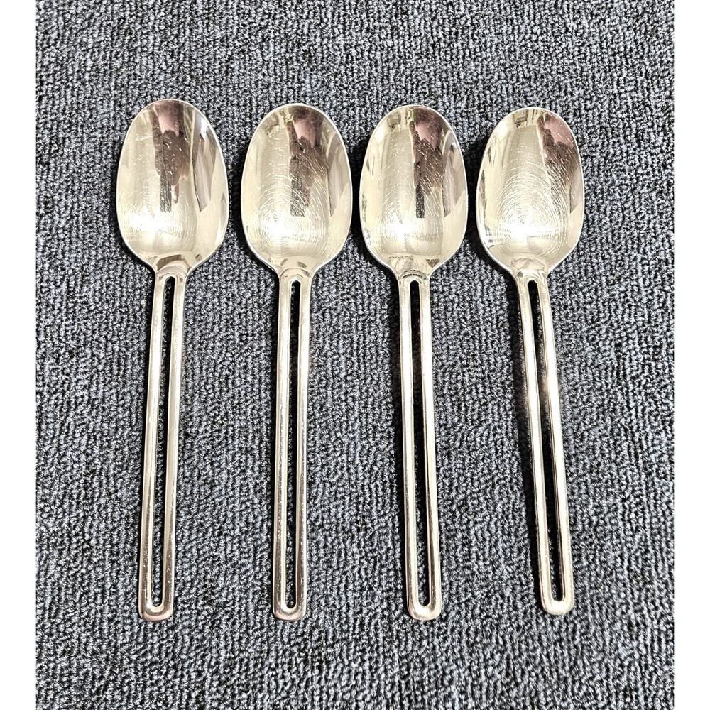 4 Soup Spoons Towle Nordic 18/10 Stainless Flatware Indonesia‎ 7 1/2"